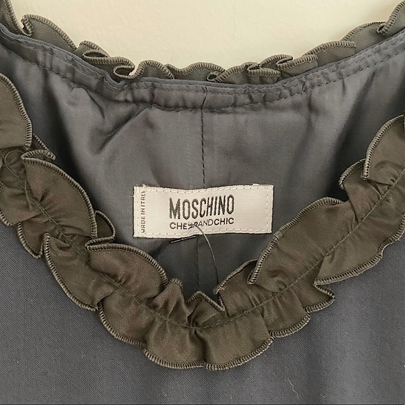 MOSCHINO Dark Blue Bow Mini Dress - Picture 4 of 6